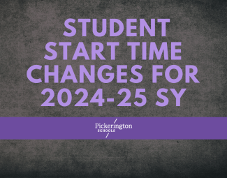  2024-25 New Student Start Times Graphic